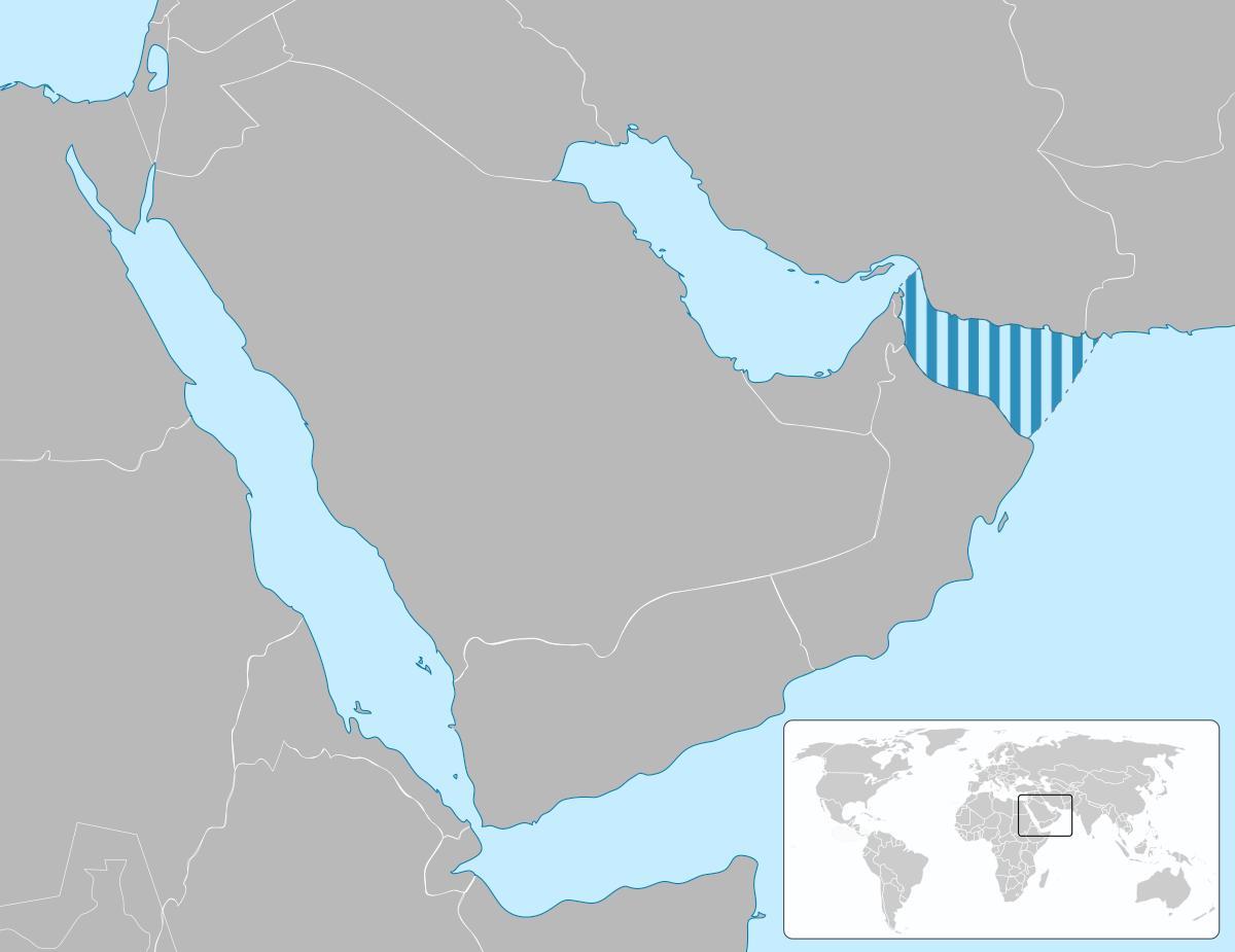 gulf of Oman på karta