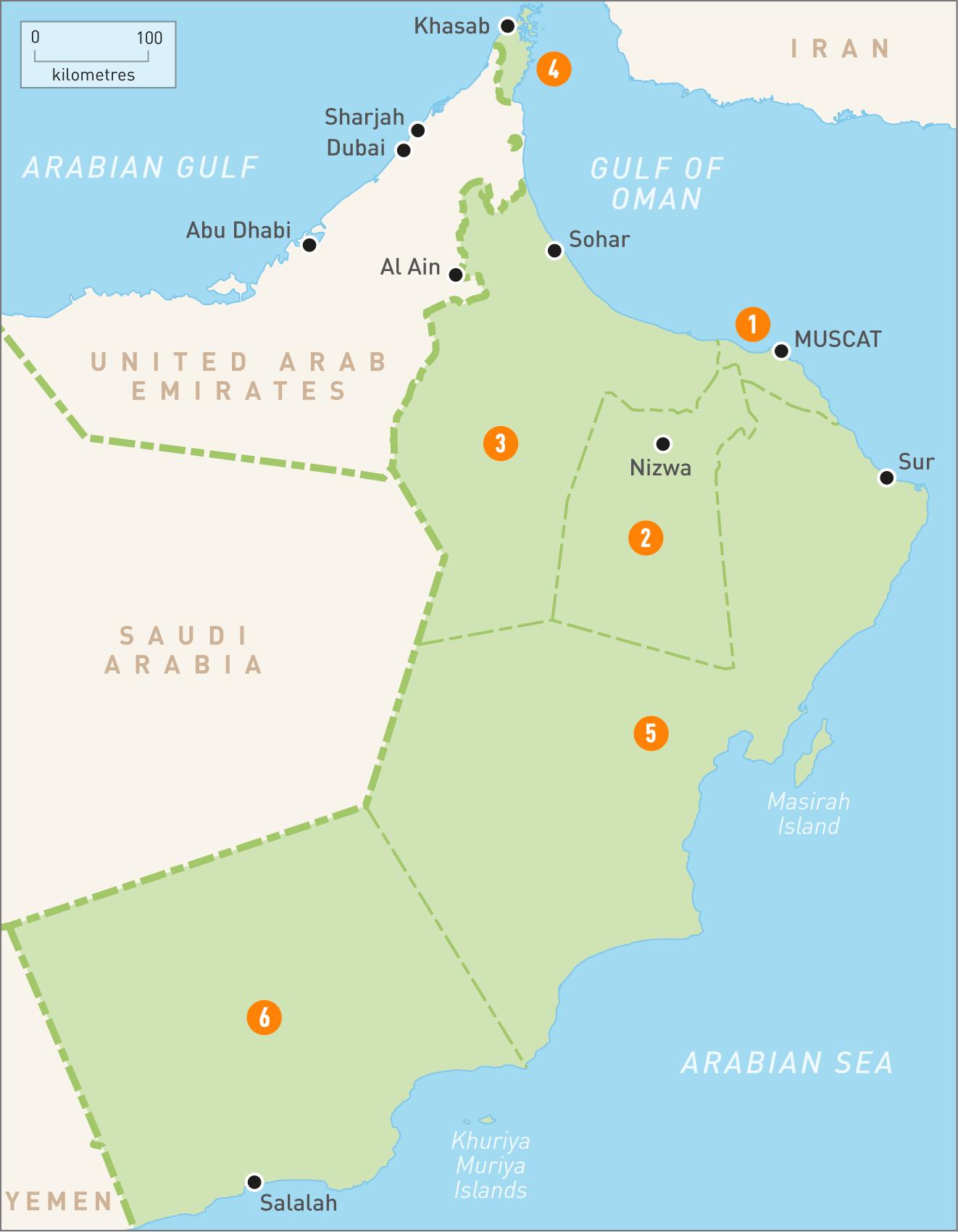 Karta över Oman – Karta 2020