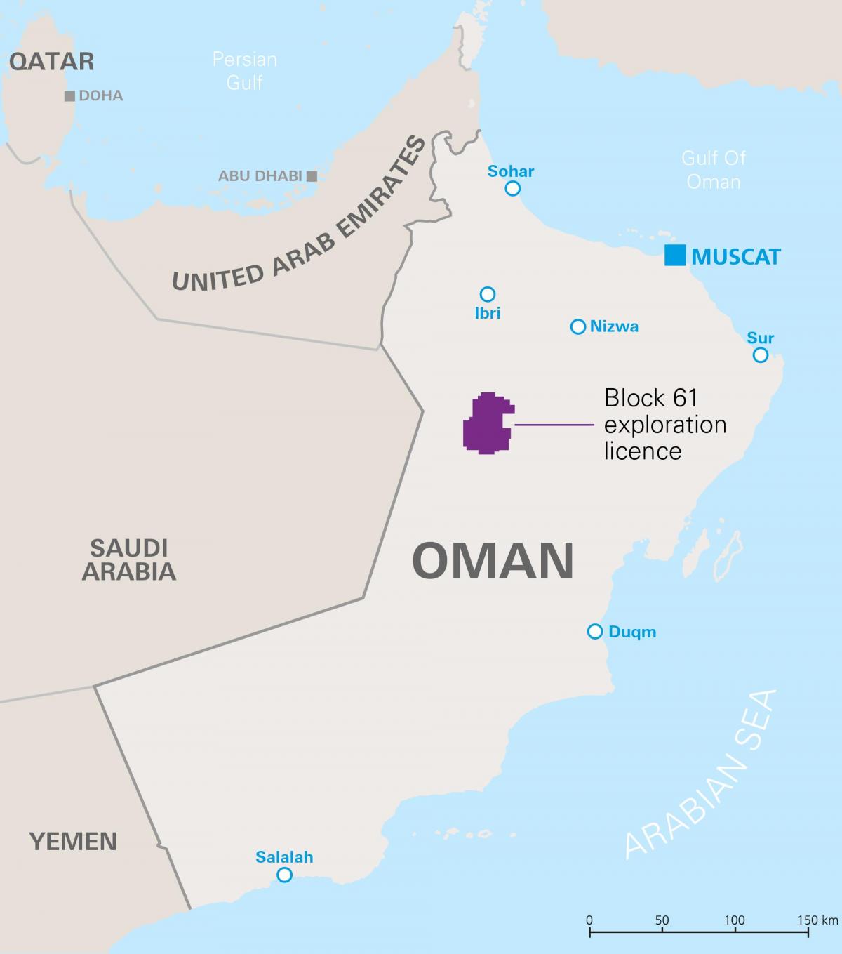 karta över khazzan Oman