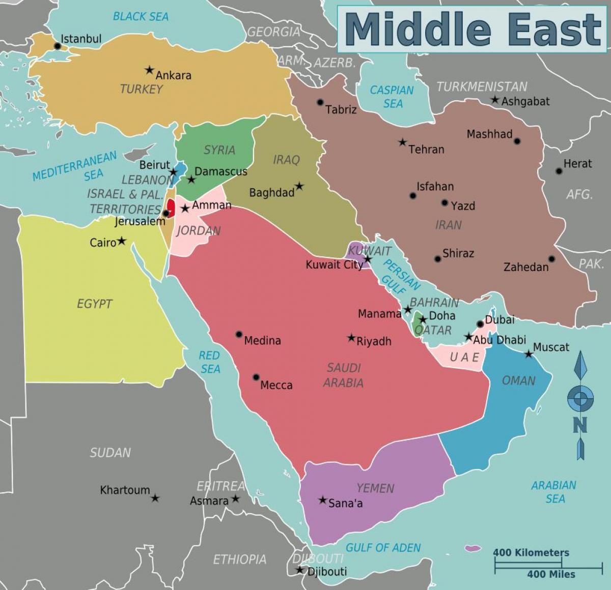 karta över Oman karta mellanöstern
