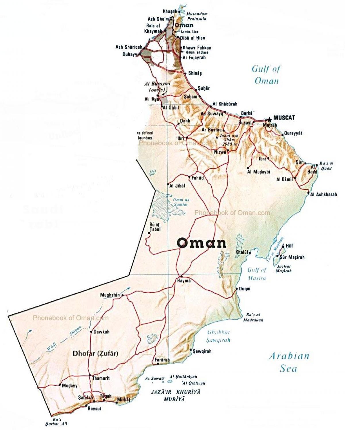 Oman land karta