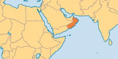 Oman karta i världen karta