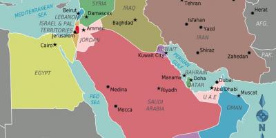 Karta över Oman karta mellanöstern